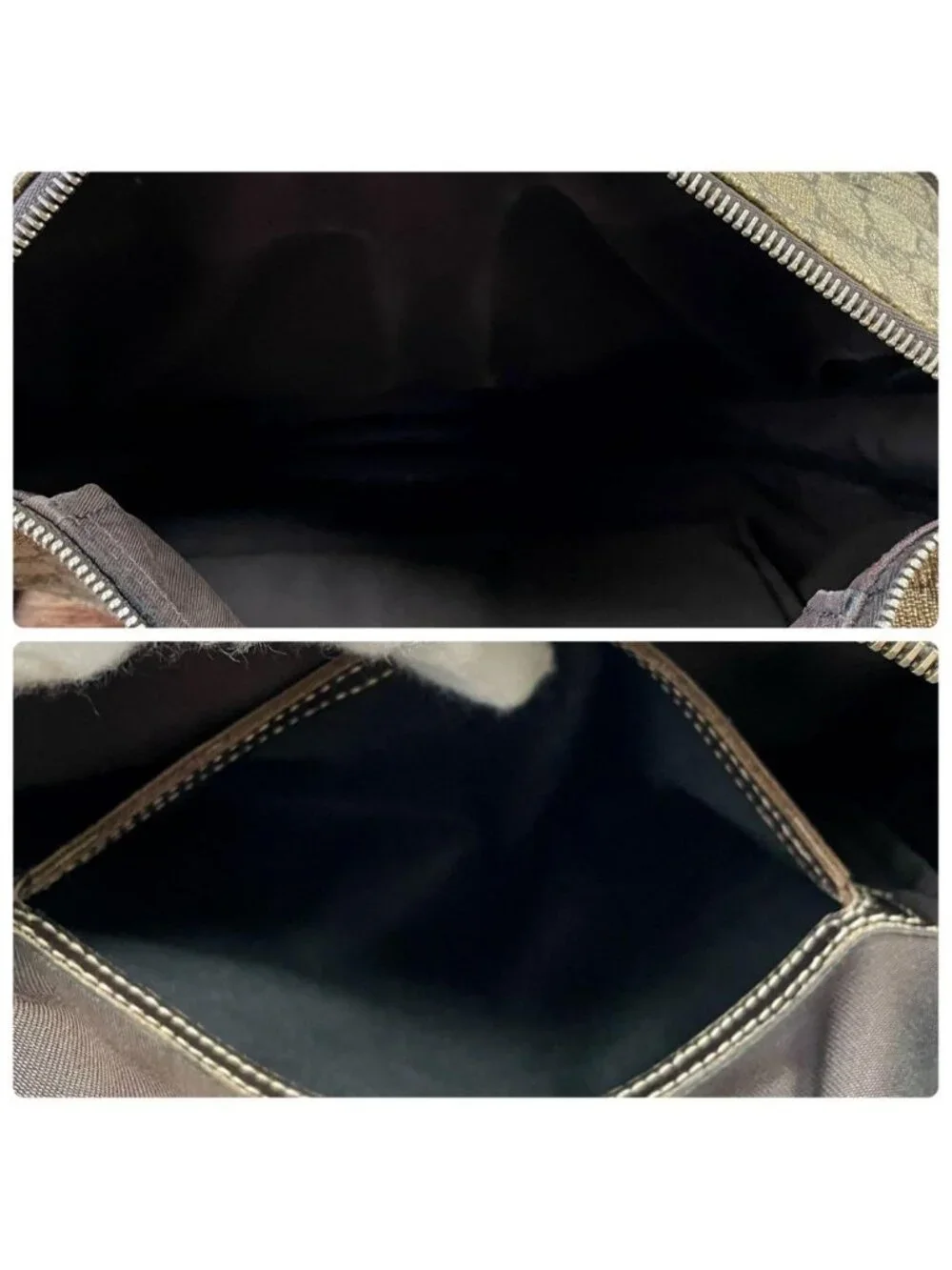 Gucci GG Supreme Leather Shoulder Bag Brown